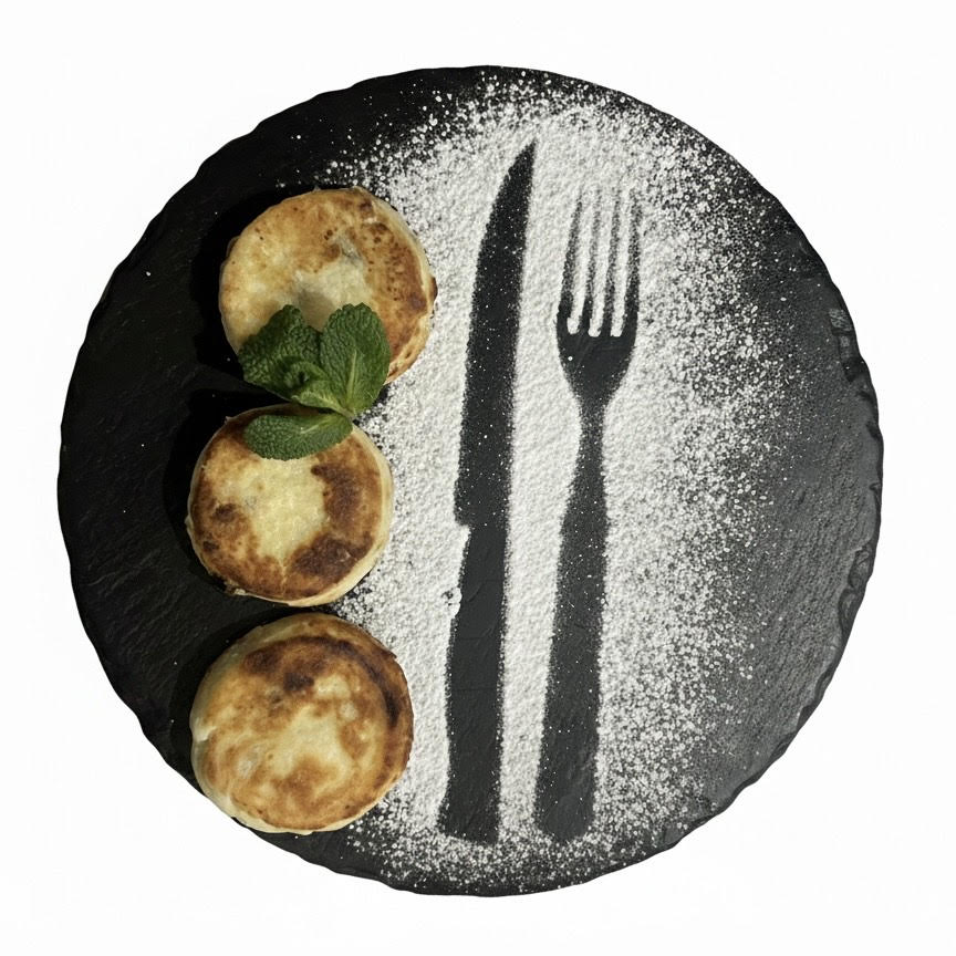 COTTAGE CHEESE PANCAKES WITH RAISINS (3 PCS)(