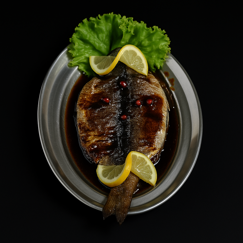 TROUT ON A LENTIL PILLOW WITH POMEGRANATE SAUCE(100gr)