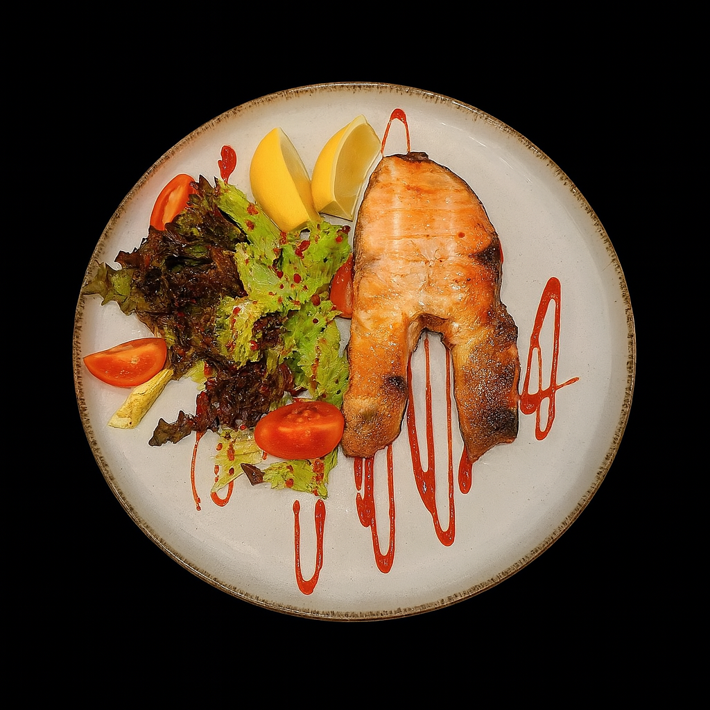 SALMON STEAK ON THE GRILL(100gr)